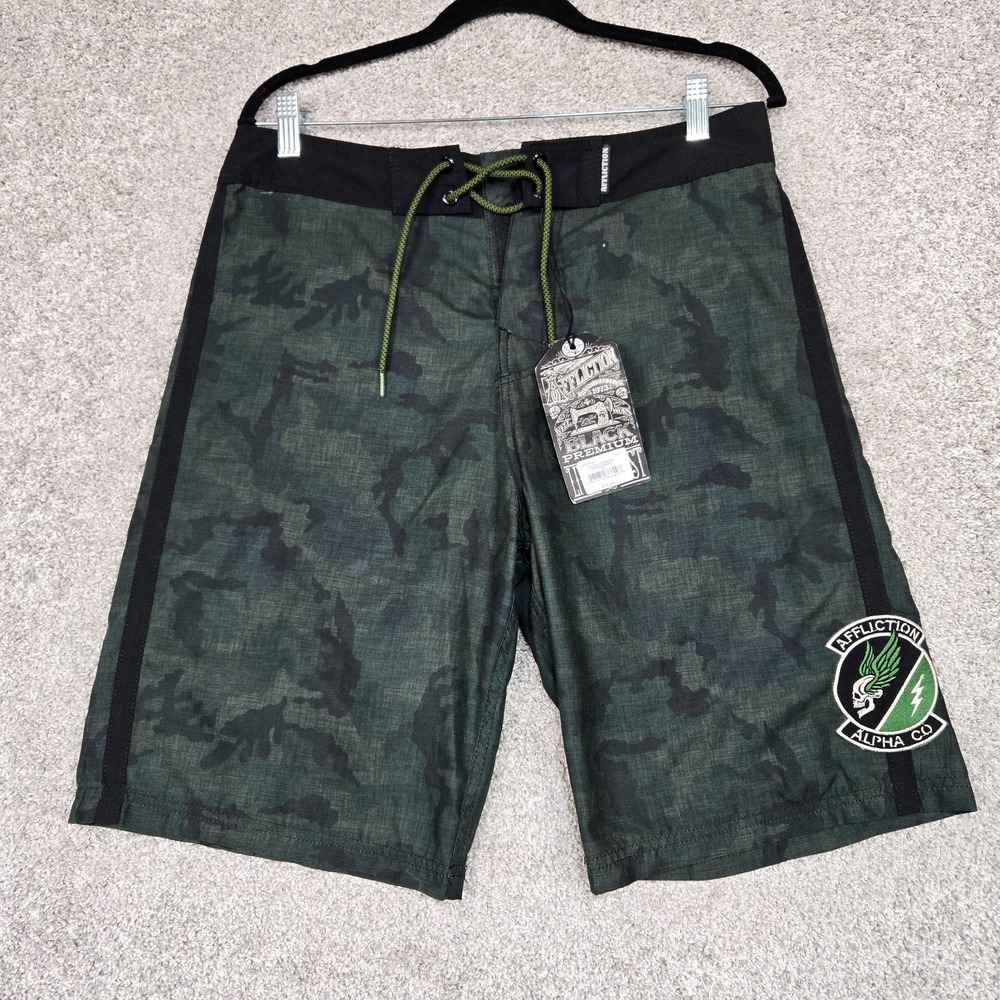 Affliction Board Shorts Mens‎ 31 Alpha Camo Y2K NEW DEADSTOCK